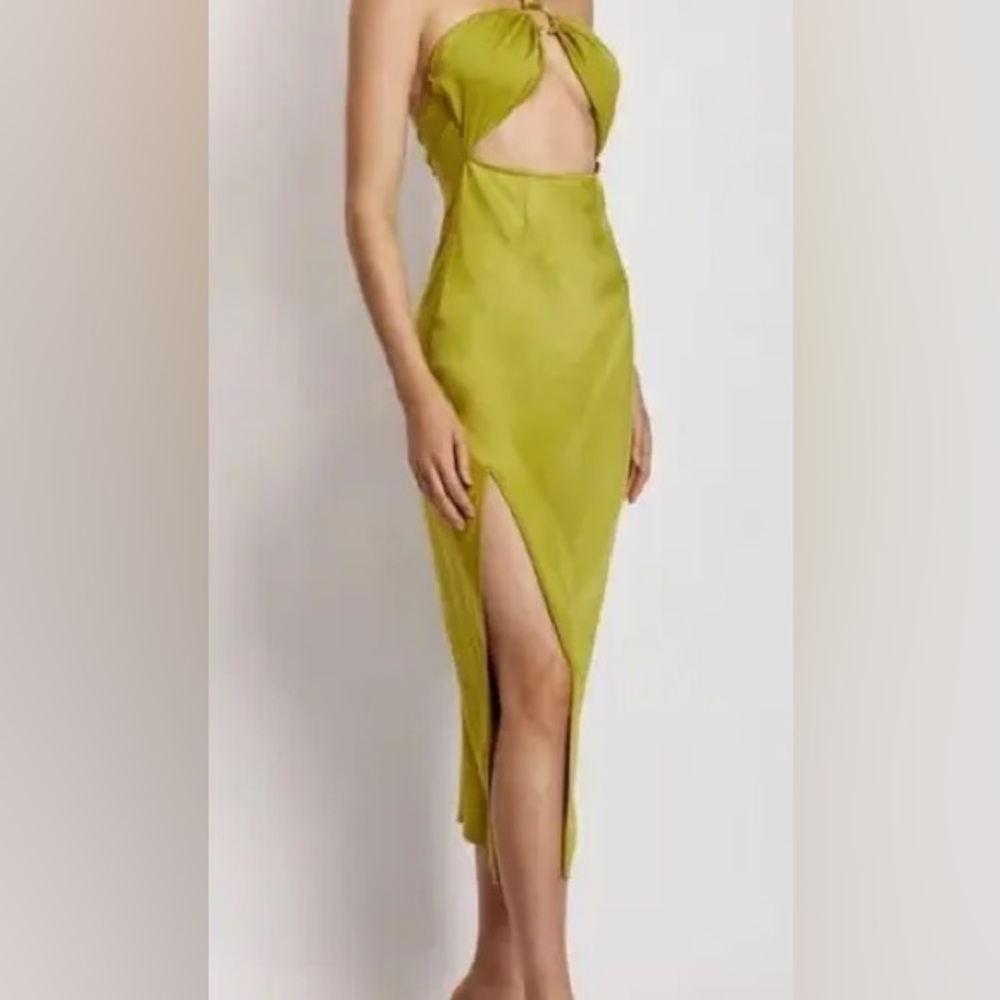 BNWT Meshki Harriet satin midi dress size M